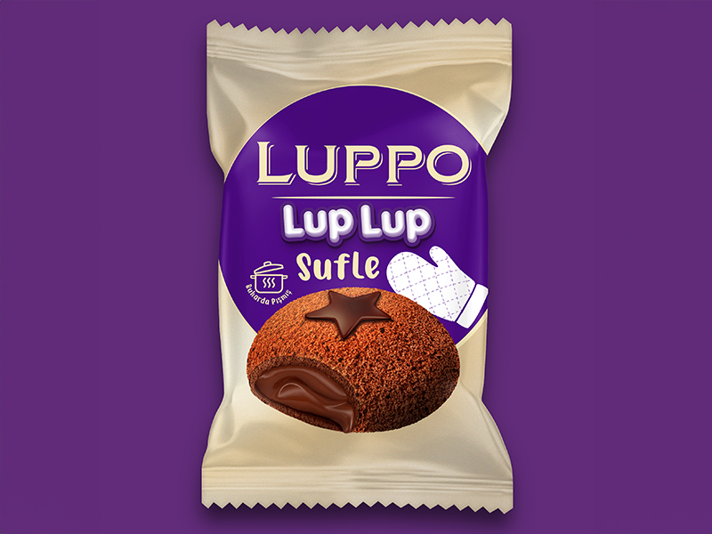 Luppo Lup Lup' un mor arka planda izole edilmiş görüntüsü